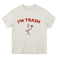 Cream i'm trash forky Heavy Core Tee - minhPixels