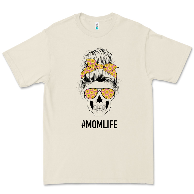 Yellow Flower On Pink Background Mom Skull Premium Tee by Bettercallsaul | Teevron