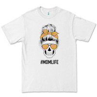 White Yellow Flower on Pink Background Mom Skull Premium Tee - Bettercallsaul