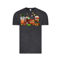Vintage Black Christmas coffee cups with Labrador Vintage Tee - RanaPortraitStore