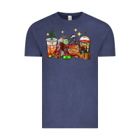 Vintage Denim Christmas coffee cups with Labrador Vintage Tee - RanaPortraitStore