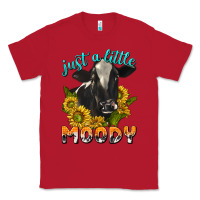 Red Just a Little Moody Classic Tee - texasbilliewilder