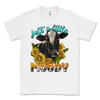White Just a Little Moody Classic Tee - texasbilliewilder