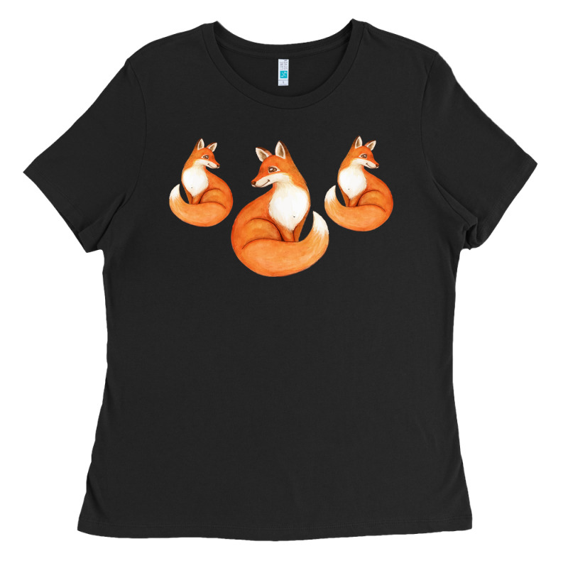 Three Little Foxes In Fox Family I Gift Ladies Tee by Bettercallsaul | Teevron
