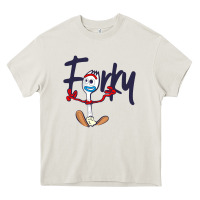 Cream forky Heavy Core Tee - minhPixels