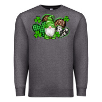 Charcoal Heather st patricks day gnome with western hearts Premium Sweatshirt - Artiststas