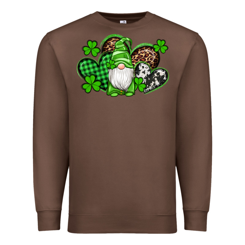 St Patricks Day Gnome With Western Hearts Premium Sweatshirt by Artiststas | Teevron