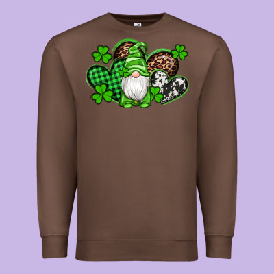 St Patricks Day Gnome With Western Hearts Premium Sweatshirt Designed By Artiststas
