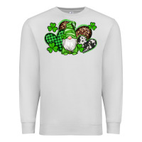 Dove Grey st patricks day gnome with western hearts Premium Sweatshirt - Artiststas