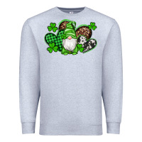 Heather Grey st patricks day gnome with western hearts Premium Sweatshirt - Artiststas