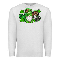 Oatmeal Heather st patricks day gnome with western hearts Premium Sweatshirt - Artiststas