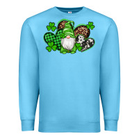 Ocean Blue st patricks day gnome with western hearts Premium Sweatshirt - Artiststas