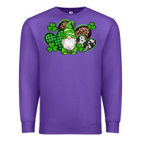 Purple st patricks day gnome with western hearts Premium Sweatshirt - Artiststas
