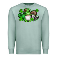 Seafoam st patricks day gnome with western hearts Premium Sweatshirt - Artiststas