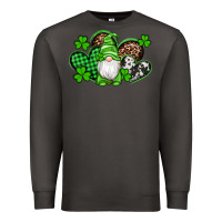 Smoke st patricks day gnome with western hearts Premium Sweatshirt - Artiststas