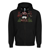 Black little miss Zipper Hoodie - SublimationCraftShop