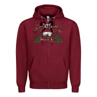 Burgundy little miss Zipper Hoodie - SublimationCraftShop