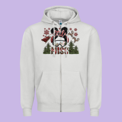 Little Miss Zipper Hoodie Designed By Sublimationcraftshop