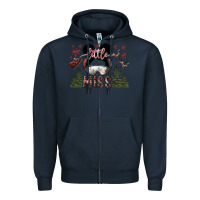 Navy little miss Zipper Hoodie - SublimationCraftShop
