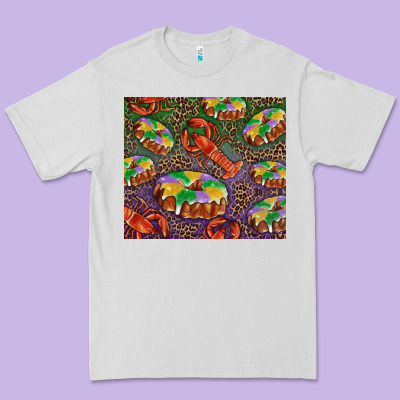 Mardi Gras King Cake And Crawfish Premium Tee Designed By Ranaportraitstore