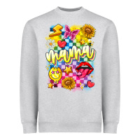 Heather Grey Mama Heavyweight Sweatshirt - CowhideDigitalArt