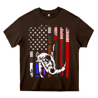 Chocolate Brown b.ra.zi.li.an j.i.u jit.su stars & stripes rank b.j flag shirt Heavy Core Tee - minhPixels