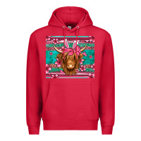 Cardinal easter longhaired cow Premium Hoodie - Jasminsmagicworld