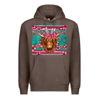 Coffee easter longhaired cow Premium Hoodie - Jasminsmagicworld