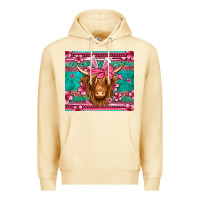 Pina Colada easter longhaired cow Premium Hoodie - Jasminsmagicworld