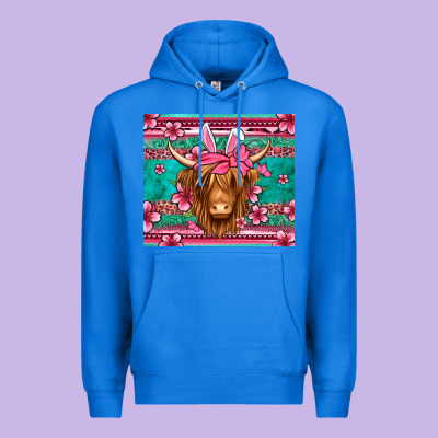 Easter Longhaired Cow Premium Hoodie Designed By Jasminsmagicworld