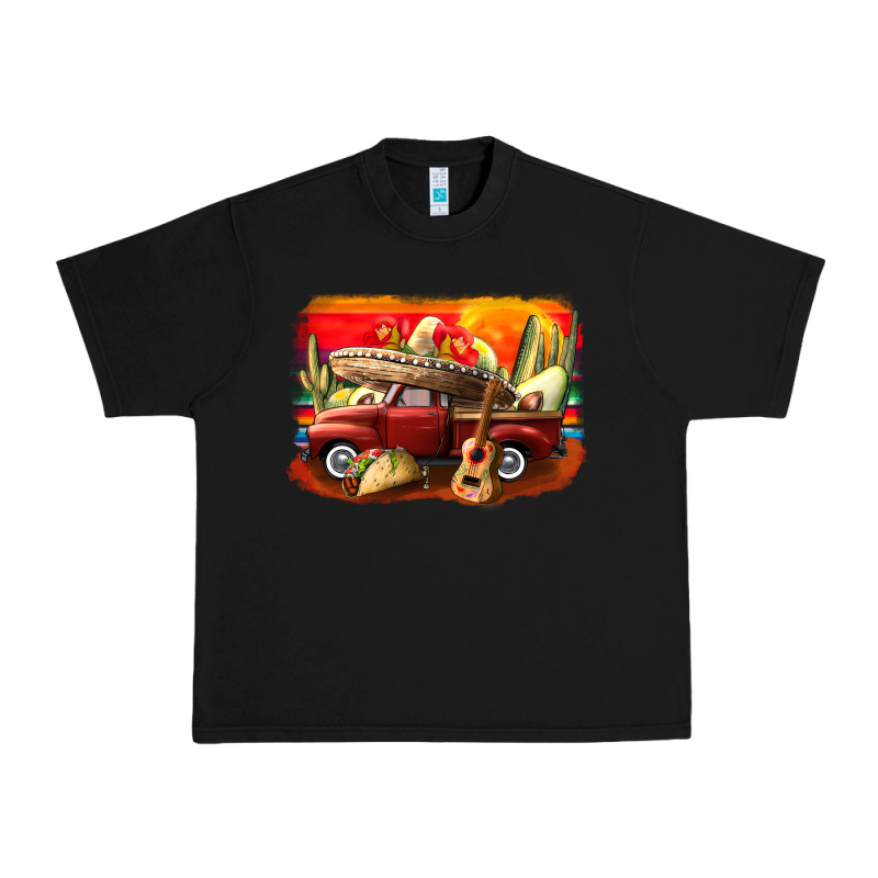 Mexican Cinco De Mayo Truck Urban Heavy Tee by CowGirlArtShop | Teevron