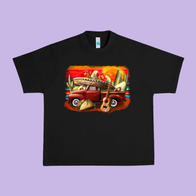 Mexican Cinco De Mayo Truck Urban Heavy Tee Designed By Cowgirlartshop