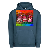 Pigment Midnight Navy valentines day gnome Urban Hoodie - AdoDesignShop