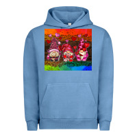 Pigment Pebble Blue valentines day gnome Urban Hoodie - AdoDesignShop