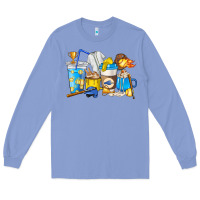 Colony Blue Softball coffee cups Long Sleeve Tee - HowdyJamesFarm