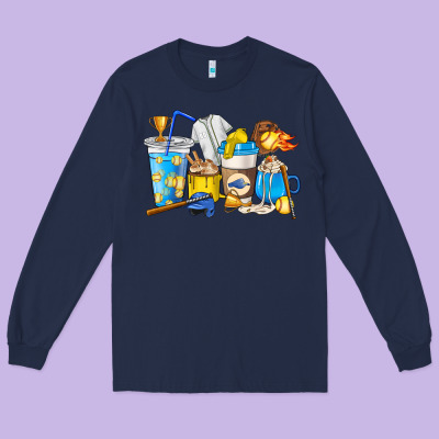 Softball Coffee Cups Long Sleeve Tee Designed By Howdyjamesfarm