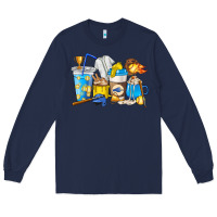 Navy Softball coffee cups Long Sleeve Tee - HowdyJamesFarm