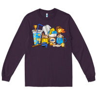 Plum Softball coffee cups Long Sleeve Tee - HowdyJamesFarm