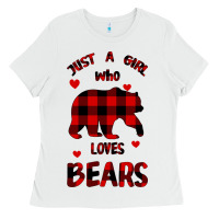 White Just A Girl Who Loves Bears Ladies Tee - Bettercallsaul
