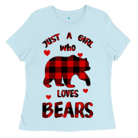 Baby Blue Just A Girl Who Loves Bears Ladies Tee - Bettercallsaul