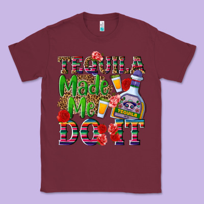 Tequila Made Me Do It Classic Tee Designed By Nancycooperartshop