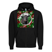 Black christmas black angus cow Zipper Hoodie - LillyAllenDesigns