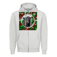 Dove Grey christmas black angus cow Zipper Hoodie - LillyAllenDesigns