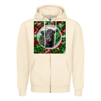 Sandshell christmas black angus cow Zipper Hoodie - LillyAllenDesigns