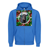 True Royal christmas black angus cow Zipper Hoodie - LillyAllenDesigns