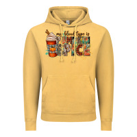 Vintage Mustard my blood type is pumpkin spice Vintage Hoodie - CowGirlArtShop