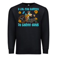 Black easter a lot can happen in three days western sunflowers Premium Sweatshirt - Artiststas