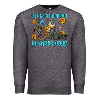 Charcoal Heather easter a lot can happen in three days western sunflowers Premium Sweatshirt - Artiststas