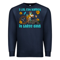 Navy easter a lot can happen in three days western sunflowers Premium Sweatshirt - Artiststas