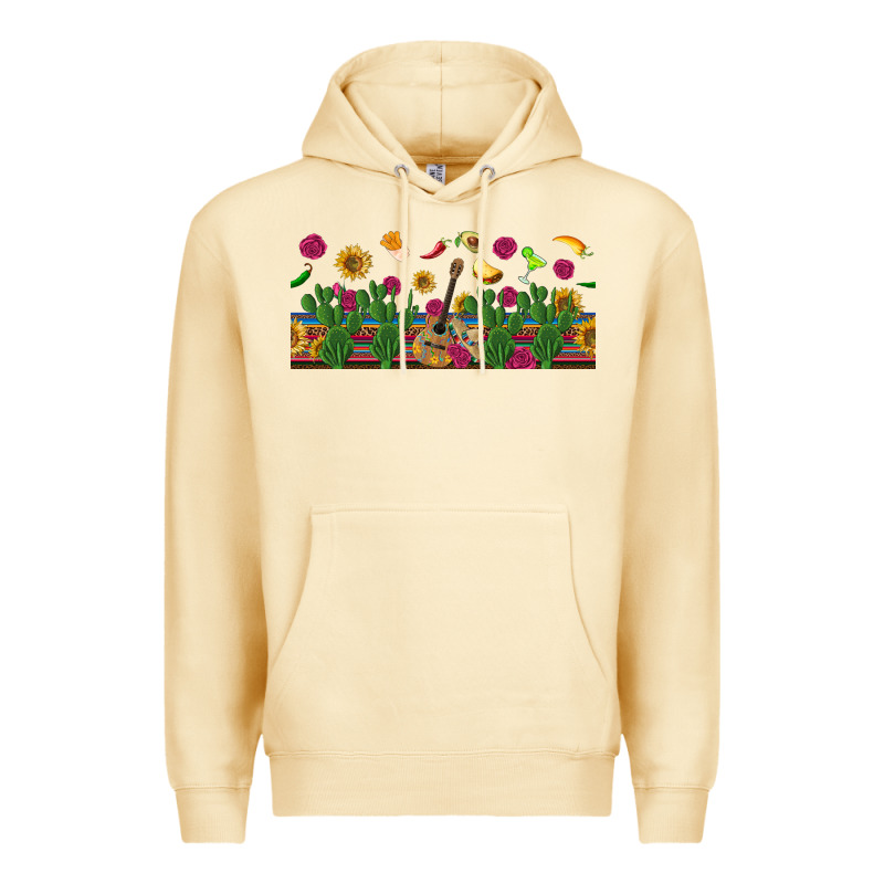 Mexican Sombrero Guitar Rose Cactus Libbey  Cup Premium Hoodie by BundleAndBundleShop | Teevron